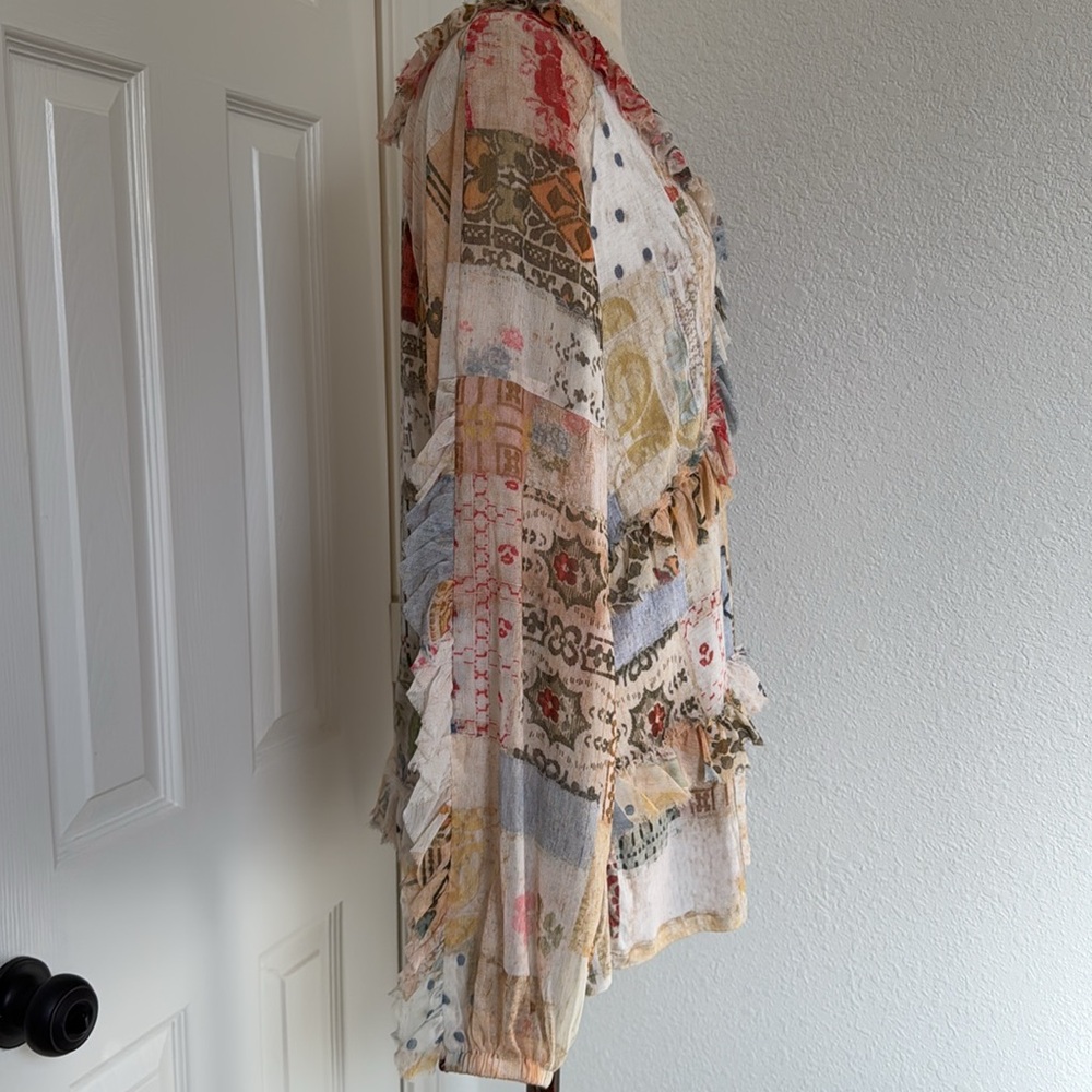 Anthropologie Tiny ruffled babydoll blouse - Picture 9 of 12